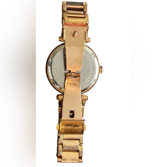 Women's Parker Rose Gold-Tone Stainless Steel Bracelet Watch 39mm MK5865 - Picture 6 of 11